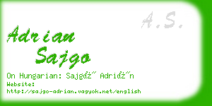 adrian sajgo business card